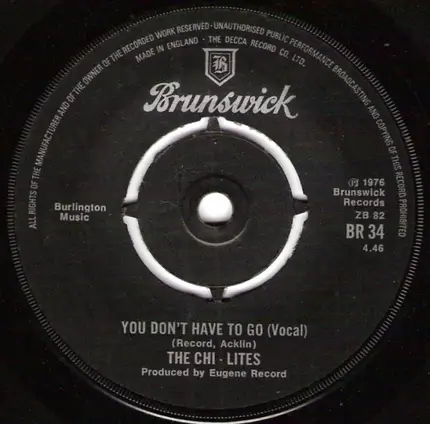 The Chi-Lites - You Don't Have To Go