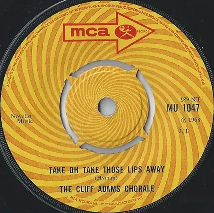 The Cliff Adams Singers - Take Oh Take Those Lips Away