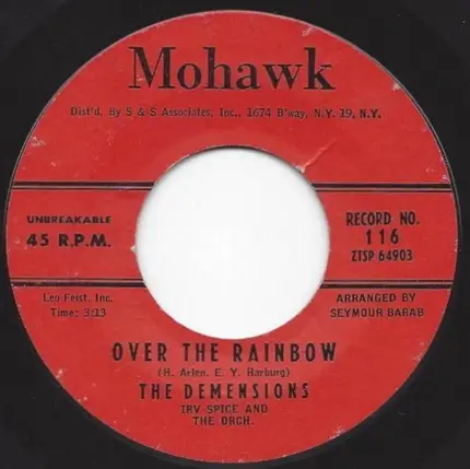 The Demensions - Over The Rainbow / Nursery Rhime Rock