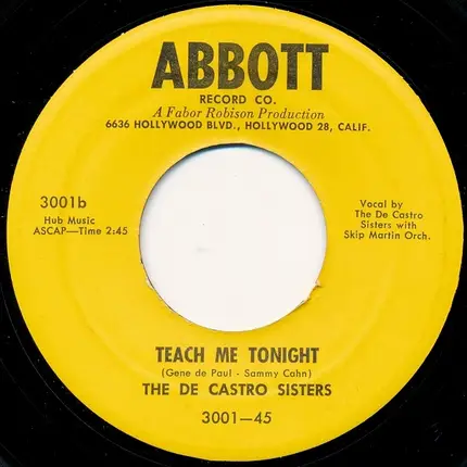 The De Castro Sisters - It's Love / Teach Me Tonight