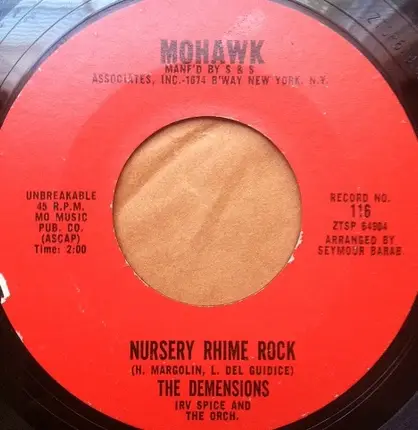 The Dimensions - Nursery Rhime Rock / Over the Rainbow