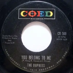 The Duprees - You Belong To Me / Take Me As I Am