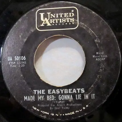 The Easybeats - Friday On My Mind / Made My Bed: Gonna Lie In It