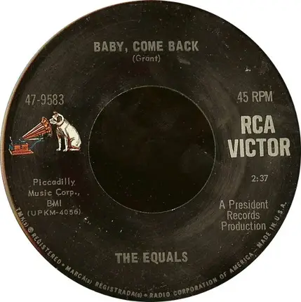 The Equals - Baby, Come Back/Hold Me Closer