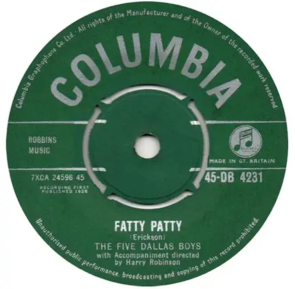 The Five Dallas Boys - Fatty Patty