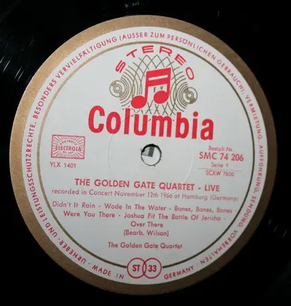 The Golden Gate Quartet - Live Recorded In Concert November 12th 1966