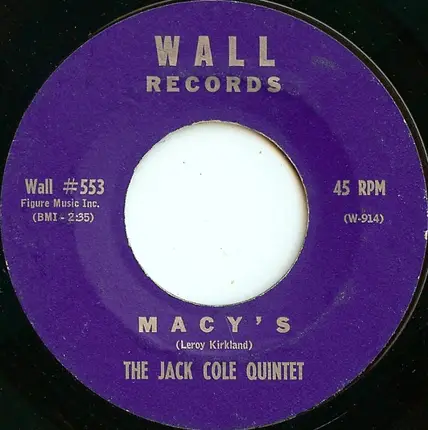 The Jack Cole Quintet - Sax Fifth Avenue / Macy's