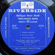 LP - Thelonious Monk And Gerry Mulligan - Mulligan Meets Monk - Mono