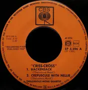 7inch Vinyl Single - Thelonious Monk - Criss-Cross