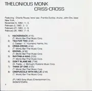 CD - Thelonious Monk - Criss-Cross