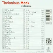 CD - Thelonious Monk - Misterioso - Digipak