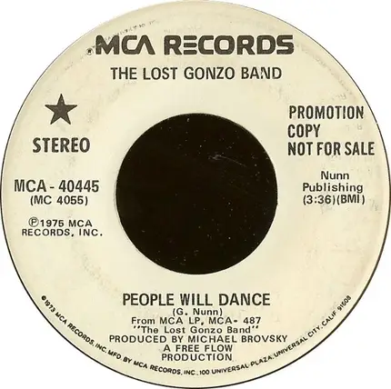The Lost Gonzo Band - People Will Dance