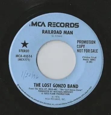 The Lost Gonzo Band - Railroad Man / Take Advantage Of Your Chances