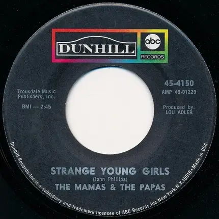 The Mamas & The Papas - For The Love Of Ivy / Strange Young Girls