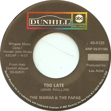 The Mamas & The Papas - Safe In My Garden