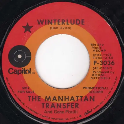 The Manhattan Transfer And Eugene Pistilli - Winterlude / Maybe Mexico