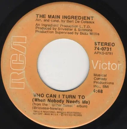 The Main Ingredient - Everybody Plays The Fool