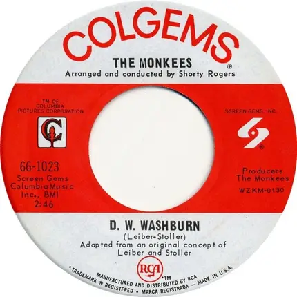 The Monkees - D. W. Washburn / It's Nice To Be With You