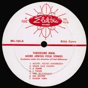 LP - Theodore Bikel - Sings More Jewish Folk Songs - songbook