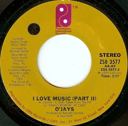 The O'Jays - I Love Music