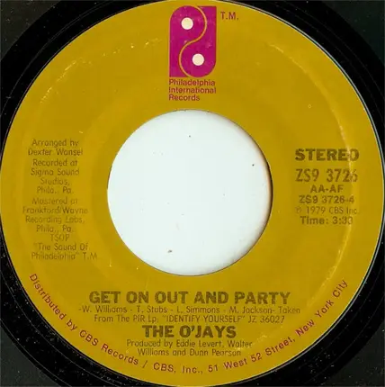 The O'Jays - I Want You Here With Me / Get On Out And Party