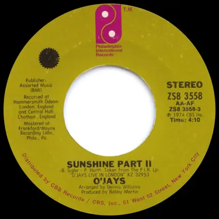The O'Jays - Sunshine