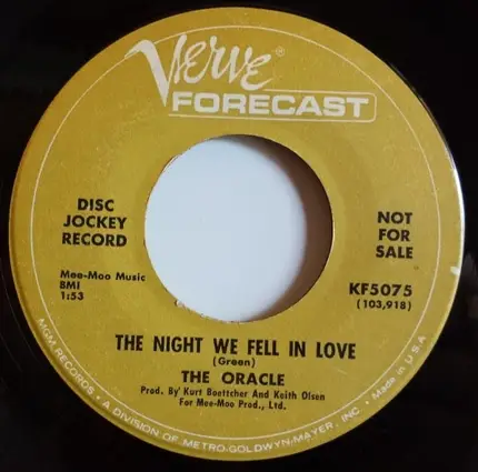 The Oracle - The Night We Fell In Love / Don't Say No