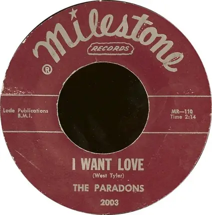 The Paradons - Diamonds And Pearls / I Want Love