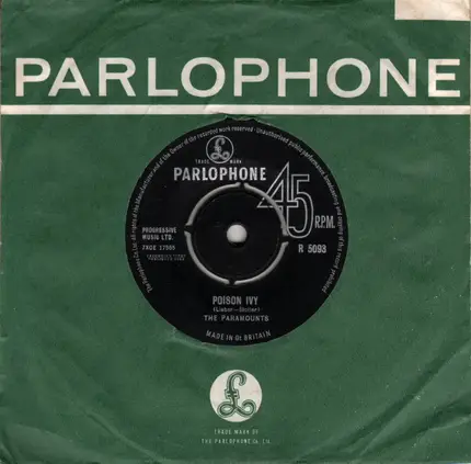 The Paramounts - Poison Ivy / I Feel Good All Over