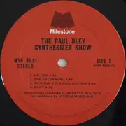 LP - The Paul Bley Synthesizer Show - The Paul Bley Synthesizer Show - still sealed