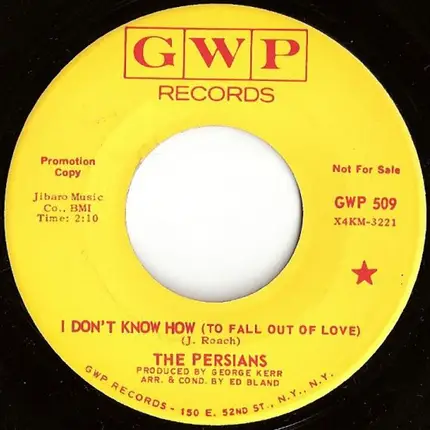 The Persians - Here It Comes / I Don't Know How (To Fall Out Of Love)