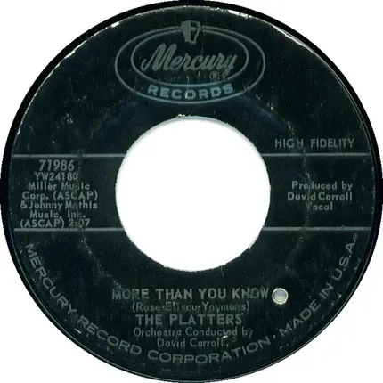 The Platters - More Than You Know / Every Little Movement
