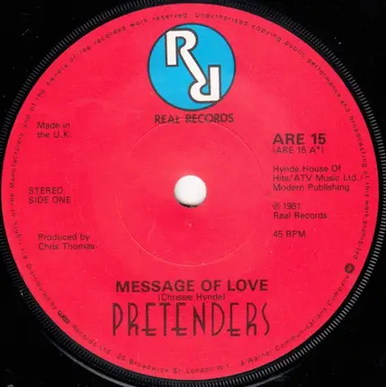 The Pretenders - Message Of Love