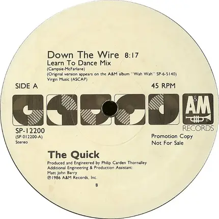 The Quick - Down The Wire