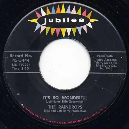 The Raindrops - What A Guy / It's So Wonderful