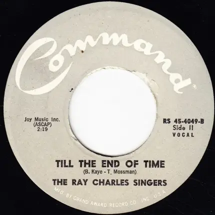 The Ray Charles Singers - Al-Di-La / Till The End Of Time