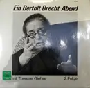 LP - Therese Giehse - Ein Bertolt Brecht Abend Mit Therese Giehse 2. Folge