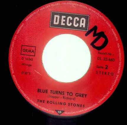 The Rolling Stones - Look What You've Done / Blue Turns To Grey