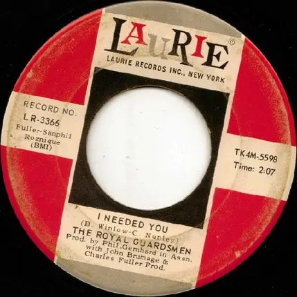 The Royal Guardsmen - Snoopy Vs. The Red Baron / I Needed You