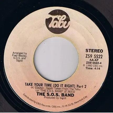 The S.O.S. Band - Take Your Time