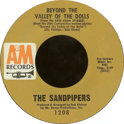 The Sandpipers - Santo Domingo / Beyond The Valley Of The Dolls