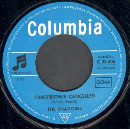 The Shadows - Tomorrow's Cancelled