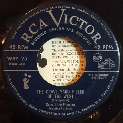 The Sons Of The Pioneers - The Ballad Of Davy Crockett / The Grave Yard Filler Of The West