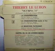 7inch Vinyl Single - Thierry Le Luron - La Chabanisation / Le Ministère Patraque