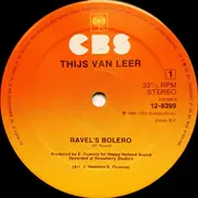 12inch Vinyl Single - Thijs Van Leer - Plays Ravel's Bolero - Love Theme From '10'