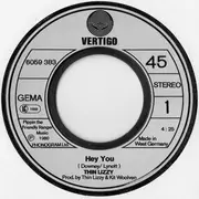 7inch Vinyl Single - Thin Lizzy - Hey You