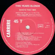 12inch Vinyl Single - This Year's Blonde - Who's That Mix