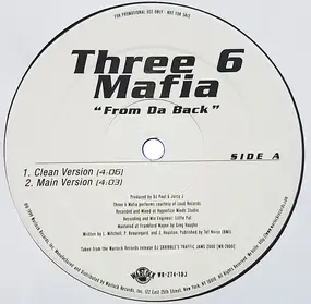 Three 6 Mafia - From Da Back / Walkin Like A