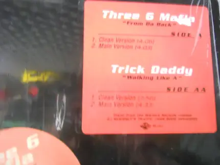 Three 6 Mafia / Trick Daddy - From Da Back / Walkin Like A