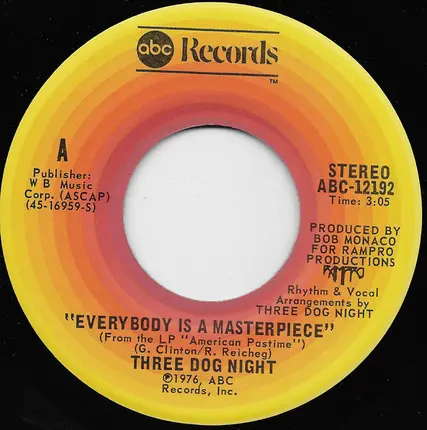 Three Dog Night - Everybody Is A Masterpiece